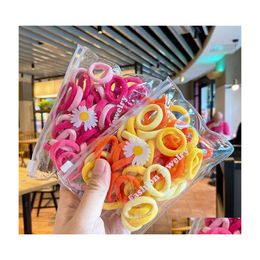 Hair Rubber Bands 50Pcs/Bag Children Cute Candy Cartoon Solid Elastic Girls Lovely Srunchies Kid Accessories C3 Drop Delivery Jewellery Dhqsb