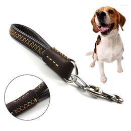 Dog Collars Pet Short Leather 25 Cm Traction Rope Large German Shepherd Golden Retriever Satsuma Products Correa Perro