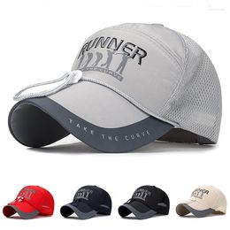 Ball Caps Summer Autumn Long-brimmed Breathable Shading Windproof Cap Reflective Striped Hat Printed Hats For Women Men Baseball