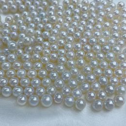 Beads Top High Quaility 5 Pcs/lot 6-6.5 Mm Perfect Round Nature Freshwater Loose Pearl Half Hole Drilled