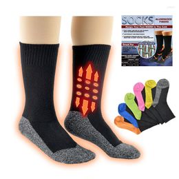 Men's Socks 2/4/5 Pairs 35 Degree Winter Thermal Heated Cotton Black Fibers Thicken Super Soft Comfort Foot Warm Ski