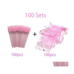 False Eyelashes 300/200/100/50 Sets Pink Eyelash Bag Colorf Butterfly Eye Lashes Packaging Box Beauty Gift Baggies Wholesale Lash Dr Dhqrt