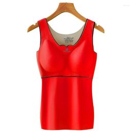 Camisoles & Tanks Sexy Tank 2023 Winter Women Camisole Warm Thermal Underwear Female Velvet Camis Vest Sleeveless Clothing Tops W115