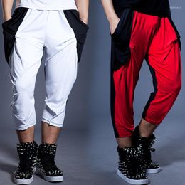 Stage Wear Men's Casual Pants Jazz Hip Hop Performance Male Pocket Harem Handsome Hip-Hop Street Loose Sport Trousers DWY2709