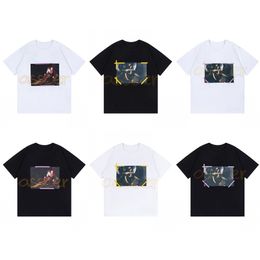 Spring Summer New Fashion T Shirt Men Womens Luxury Oil Paint Print Tees Mens Street Wear Cotton T Shirts Size S-XL