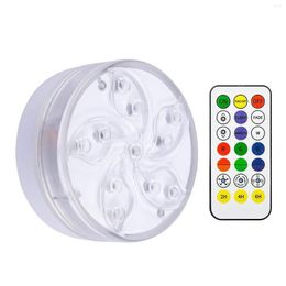 Luces LED sumergibles, luz con Control remoto para piscinas, cambio de Color RGB con imán para piscina subacuática