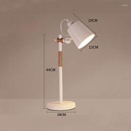 Table Lamps Modern Led Desk Lamp Adjustable For Study Office Reading Bedroom Bedside E27 Eye Protection Lighting