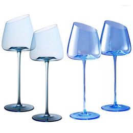 Wine Glasses 4/2/1Pcs 580ml Luxury Fashion Burgundy Bordeaux Goblet Big Belly Tasting Cup Party Bar Blue Champagne Wedding Red Glass