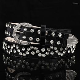 Belts Delicate Waist Belt Shinning For Rhinestone Women Men Luxury Crystals Studded Straps Jeans Formal Dress