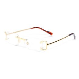 Mens Vintage Anti Blue Light Glasses Metal C LOGO Frame Custom prescription glasses Clear Lenses Eyeglasses Fashion Colour Summer sun vi Tujv