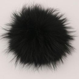 Berets 5pcs DIY Nature Raccoon Fur Pompon Mink Pompoms Pom Poms For Scarf Gloves Winter Hat Cap Blanket With Buckle