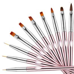 Nail Brushes 10 Size Manicure Tool Acrylic Drawing Pen UV Gel Line Brush Painting Art