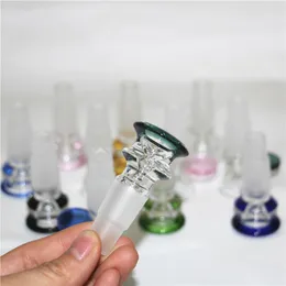 2 in 1 Glass Bowl Round Glass Slider in Multiple joint size 14.5mm and 18.8mm Male joint ash catcher for bong