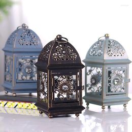 Candle Holders Hanging Crystal Candles Table Tealight Holder Vintage Candels Garden Tables Candelabros Vases Home Decoration