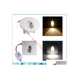 Wall Lamps Square/Round Led Recessed Light Lamp 3W Decoration Basement Bb Porch Pathway Step Stair Ac 85265V Drop Delivery Lights Li Oto2Z