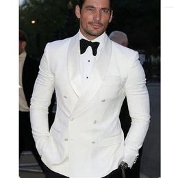 Men's Suits Wedding Suit For Men Groom White Jacket Green Pant Tailor Made 2023 Groomsman Tuxedo Costume Homme Marriage