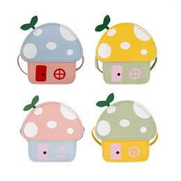 Storage Bags Bag Mushroom PU Leather Fashion Mini Gifts For Friends Daughter Women Beach