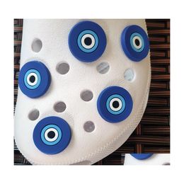 Shoe Parts Accessories Wholesale Evil Eye Croc Charms Clog Shoes And Wristband Bracelet Decoration Xmas Party Gifts Drop Delivery Dhjbi