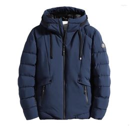 Men's Down Man Brand Winter Warm Waterproof Jacket Men 2023 Autumn Thick Hooded Parkas Mens Fashion Casual Slim Coat