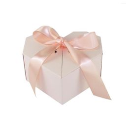 Gift Wrap Empty Paperboard Cardboard Eco-friendly Heart Shaped Box For Rose Flower