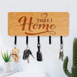 Hooks Home Door Wall Decor Key Hanger Sweet Pattern White/Black Wood Storage Keys Box Hanging Cap Rack Placing Sundries