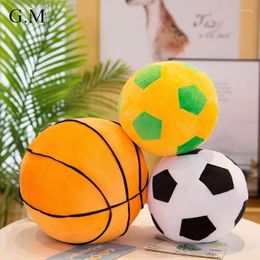 Pillow Cute Basketball Football Shape Soft Plush Sofa For Livingroom Decor Toys Stuffed Dollds Children Gifts