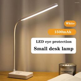 Table Lamps USB Touch LED Lamp Stepless Dimmable Bendable Eye Protection Study Bed Reading Book Light 3 Modes Small Desk