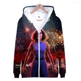 Men's Hoodies Amazon Stranger-thing 3 Strange Things 3D Casual Zipper Hoodie Cross-border Manufacturers Cn(origin) Sidno