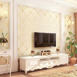 Wallpapers Simple Modern Non-woven Wallpaper Living Room Bedroom Background Wall El Engineering Special