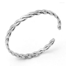 Bangle 65mm Stainless Steel Bracelets 5mm Wave Edge Encryption Bracelet Fashion Personalized Rack DIY Jewelry Accessories