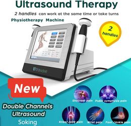 Double Channels Ultrasound Massage Machine Health Physiotherapy Ultrasonic Shockwave Therapy High Intensity Focused Ultrawave For Pain Relief