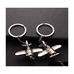 Keychains Lanyards Mini Creative Fighter Keychain Fashion Model Pendants Diy Jewellery Accessories Charm Metal Car Keyring Holder Fo Dhmod