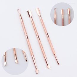 Nail Art Kits 3-pack Double-ended Stainless Steel Cuticle Pusher For Pedicure Manicure Cleaning Care Tool And Tools