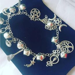 Anklets CELESTIAL MOONSTONE PAGAN Charm Bracelet Dragon And Amethyst Anklet Gothic