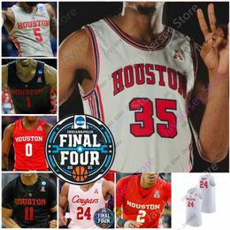 Basketball Jerseys 2021 Final Four Cougars Baskteball Jersey Ncca College Mills Marcus Sasser Tramon Mark Jamal Shead Taze Moore Kyler