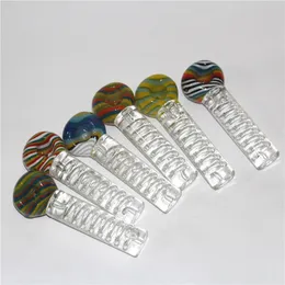 Glycerin Freezable Coil Pipe glass pipe accessories multicolor hand made pipes for smoking glass ash catcher