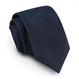 Bow Ties High Quality 2023 Designers Brands Fashion Business 7cm Slim For Men Navy Blue Necktie Wedding Formal With Gift Box