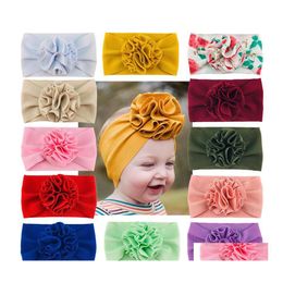 Headbands Maize Flower Kids Fit All Baby Girls Headband Headwrap Bow For Hair Wide Head Turban Infant Born Drop Delivery Jewellery Dhtc2