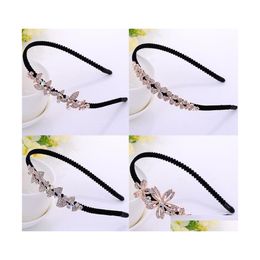 Headbands High Quality Bow Diamonds Nonslip Ladies Head Hoop Jewellery Tg018 Mix Order 30 Pieces A Lot 300C3 Drop Delivery Hair Dhf1K