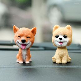 Interior Decorations Car Ornaments Resin Cute Nodding Dog Decor Doll Automobile Decoration Shake Head Bobblehead Figure Toys