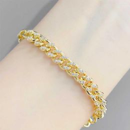 Link Bracelets Female Fashion Sparkling Zircon Bracelet Bangle Jewellery Dressing Up For Engagement Party Casual Daily Work