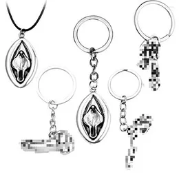 Keychains Personality Creative Organ Keychain Human Private Shape Man Of Woman Jewelry Metal Accessories Car Key Pendant Chain