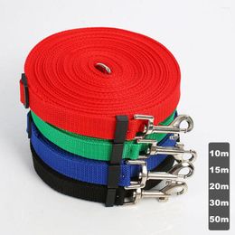 Dog Collars Adjustable Long Nylon Leash For Dogs Outdoor Training 2.0cm Width 10m 15m 20m 30m 50m Pet Lead Small Large