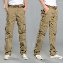 Men's Pants Men's Spring Fashion Cargo Work Outdoor Wear-resistant Mountaineering Loose Straight Trousers Clothes B123