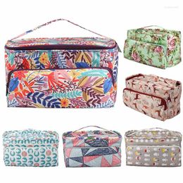 Storage Bags Knitting Bag Large Size Yarn Organiser Tote Holder Case Cuboid With Zipper Closure Pocket For Needles Crochet