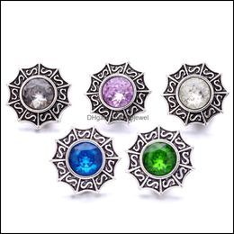 Arts And Crafts Snap Button Clasps Jewellery Findings 18Mm Metal Crystal Snaps Buttons Diy Necklace Bracelet Jewelery Drop Delivery Ho Dhb2X