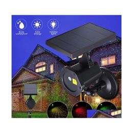 Solar Street Light Christmas Lawn Lamp Outdoor Waterproof Spotlight Laser Projector Lights For Garden Yard Landscape Decoration Drop Otrbk