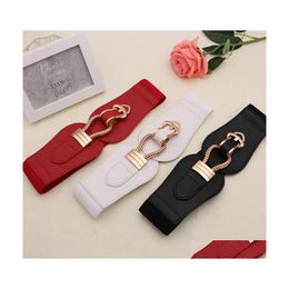 Belts Womens Corset Belt Elastic Wide Body Pu Leather S781 Drop Delivery Fashion Accessories Dhxzw