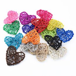 Decorative Flowers & Wreaths 5Pcs Artificial Straw Ball Stars And Love Wedding Home Christmas Decoration Rattan DIY Curtain Hanging Accessor