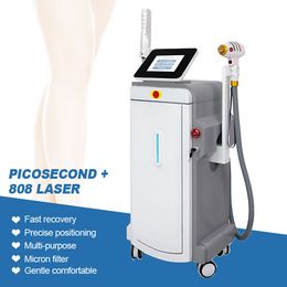 2 in1 Vertical Picosecond laser Tattoo Removal Pigment Removal Skin Rejuvenation and 808nm Laser Hair Removal Machine